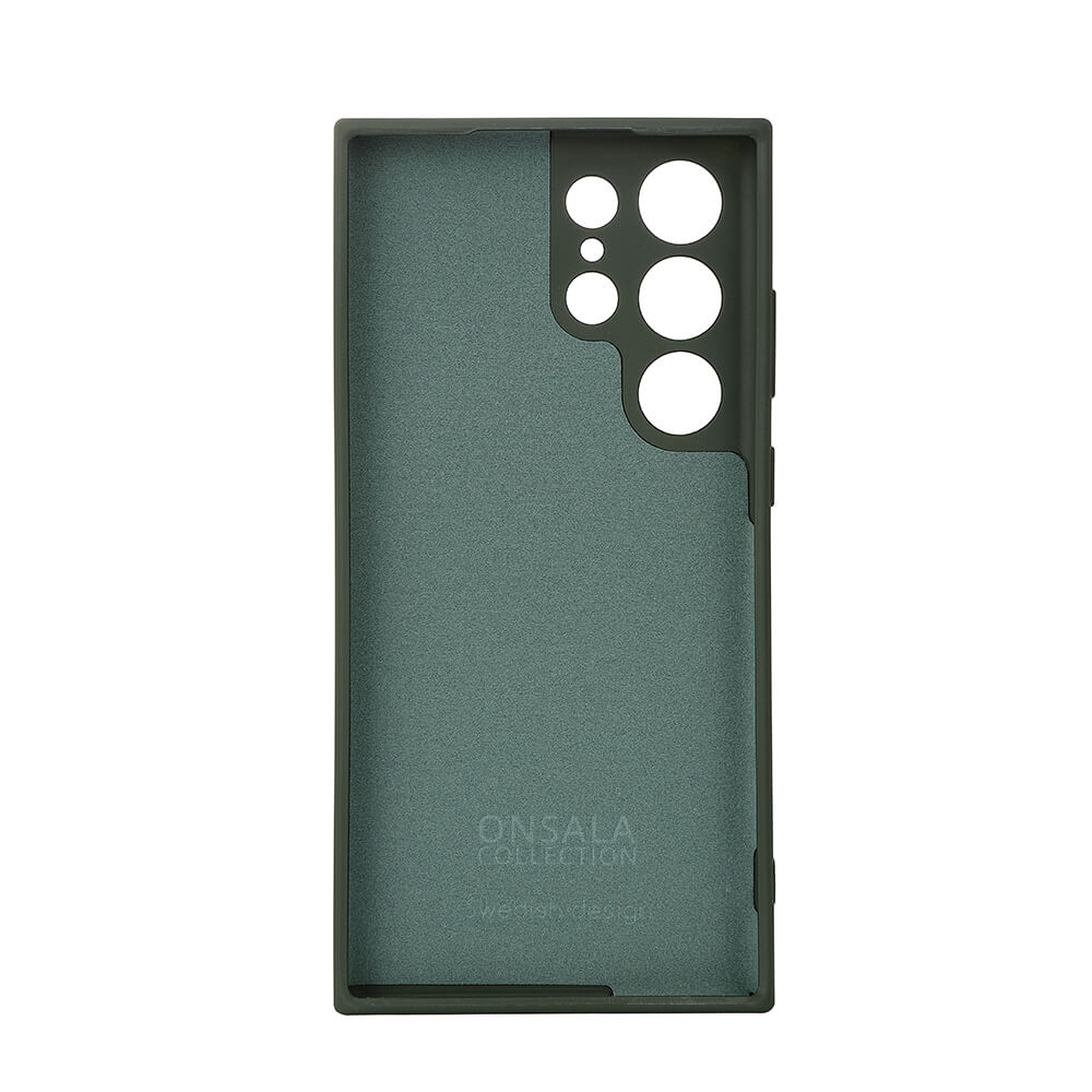 ONSALA Samsung Galaxy S23 Ultra Mobilskal Silikon Mrk Grn
