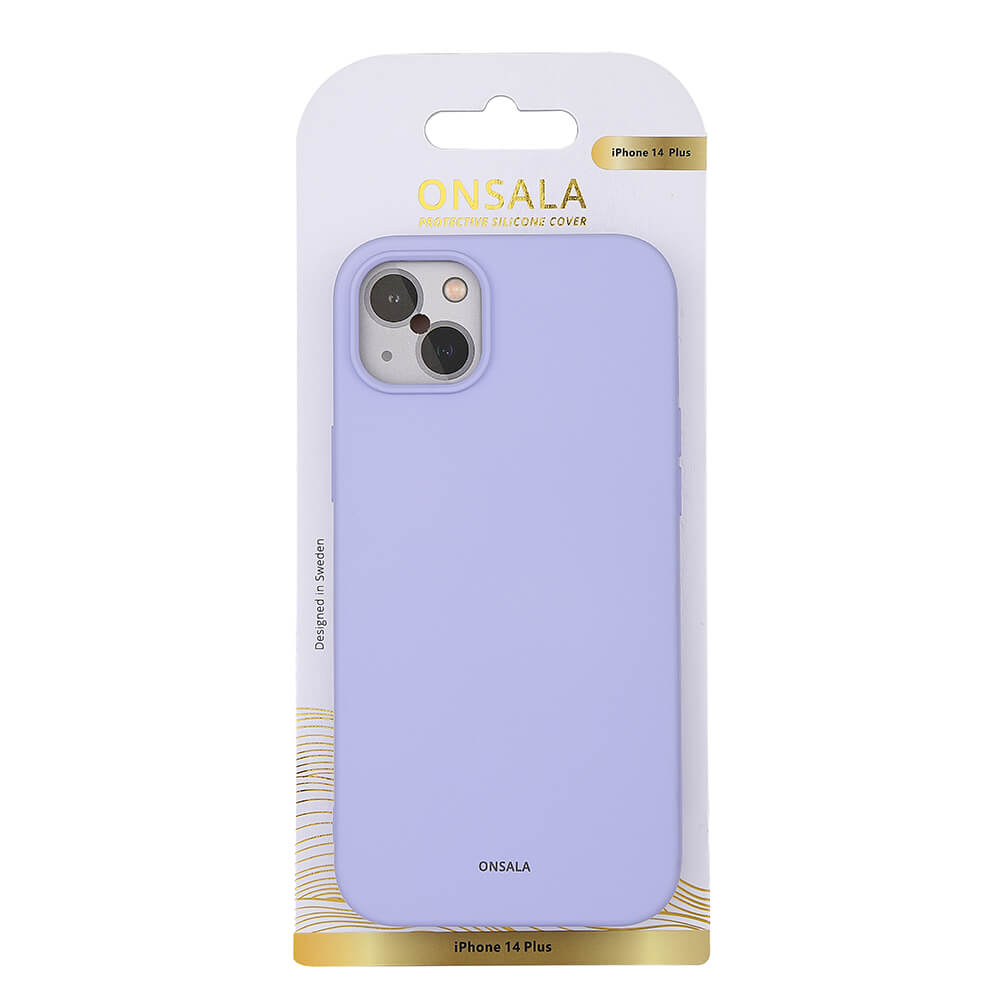 ONSALA iPhone 14 Plus Mobilskal Silikon Lila