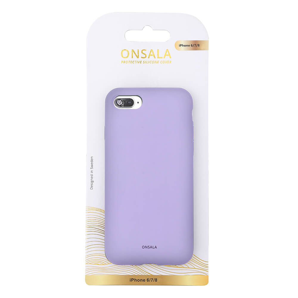 ONSALA iPhone 6/7/8/SE Mobilskal Silikon Lila