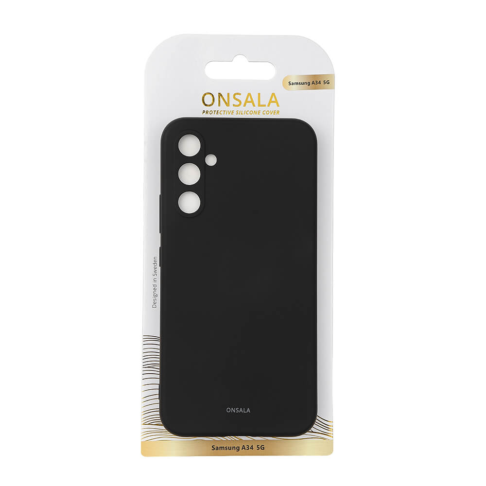 ONSALA Galaxy A34 5G Mobilskal Silikon Svart