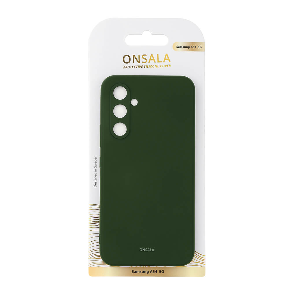 ONSALA Galaxy A54 5G Mobilskal Silikon Dark Green