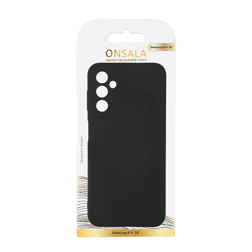 ONSALA Galaxy A14 4G/5G Mobilskal Silikon Svart