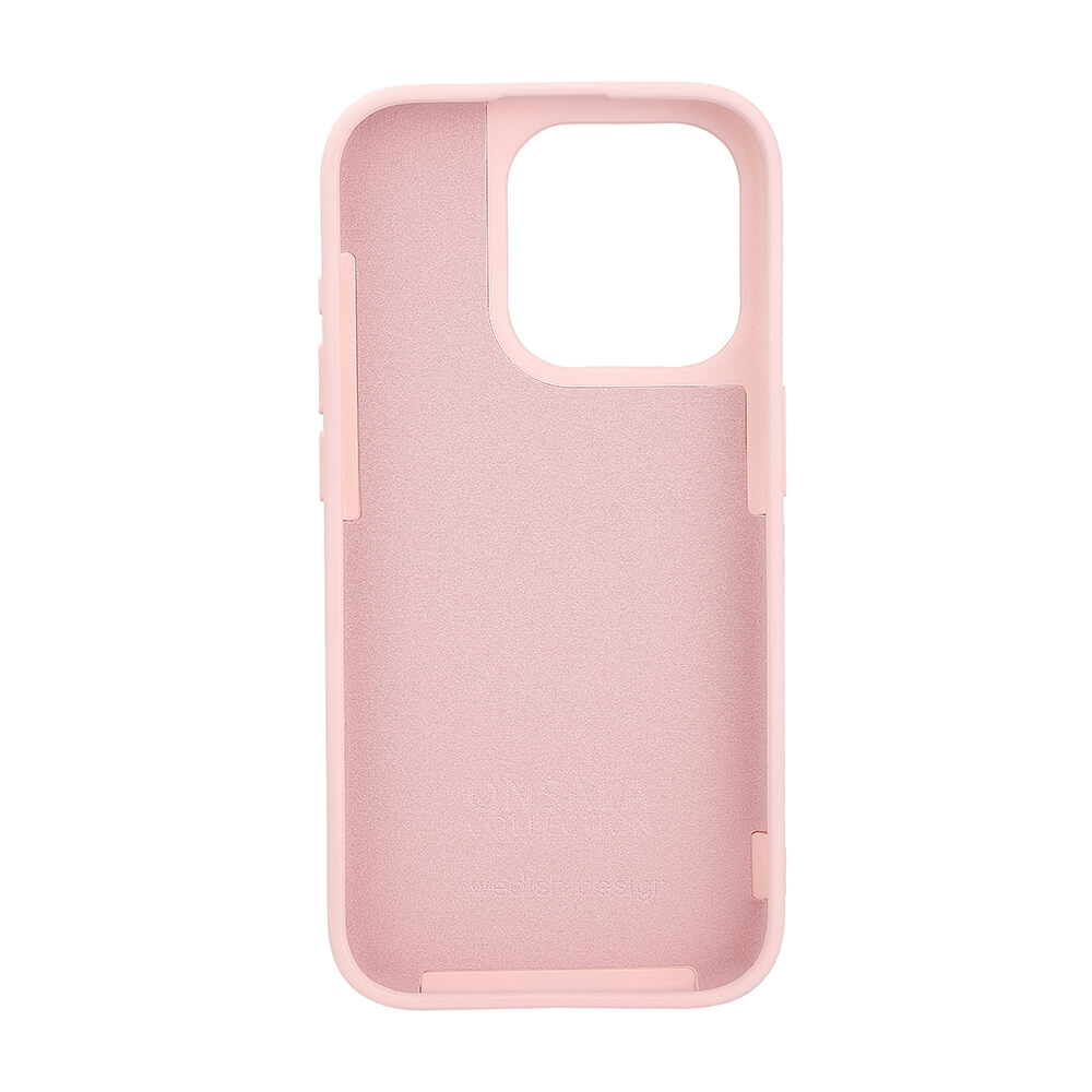 ONSALA iPhone 15 Pro MagSafe Skal Med Silikonyta Chalk Pink