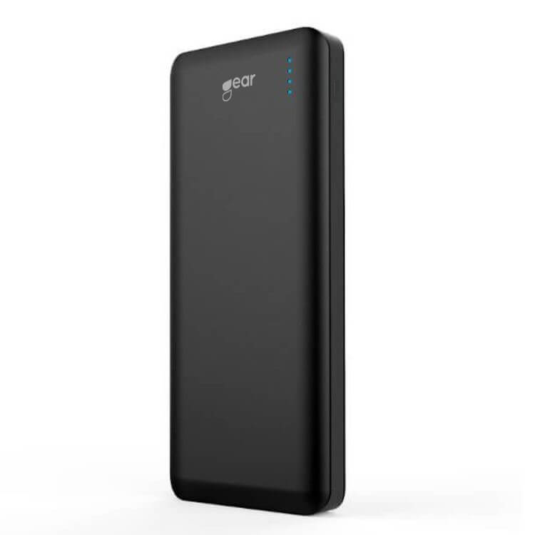 GEAR 20000 mAh 60W Powerbank PD QC USB-C / USB-A Svart