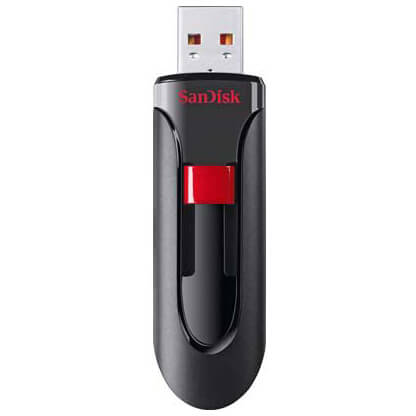 SanDisk SanDisk USB Minne Glide 64 GB Svart - Teknikhallen.se
