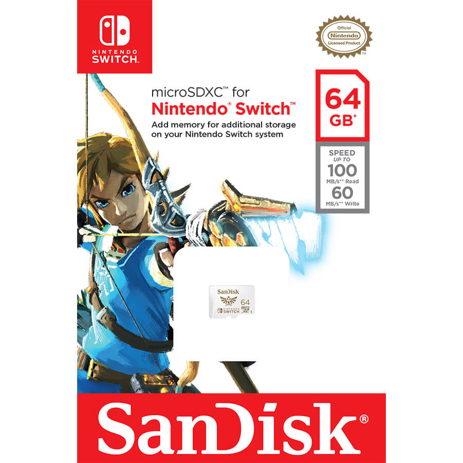 SanDisk MicroSDXC Nintendo Switch 64 GB UHS-I, 100/60