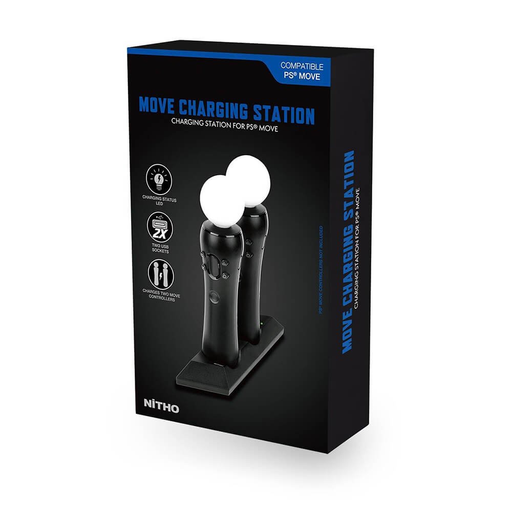 NITHO PlayStation Move Laddningsstation Svart