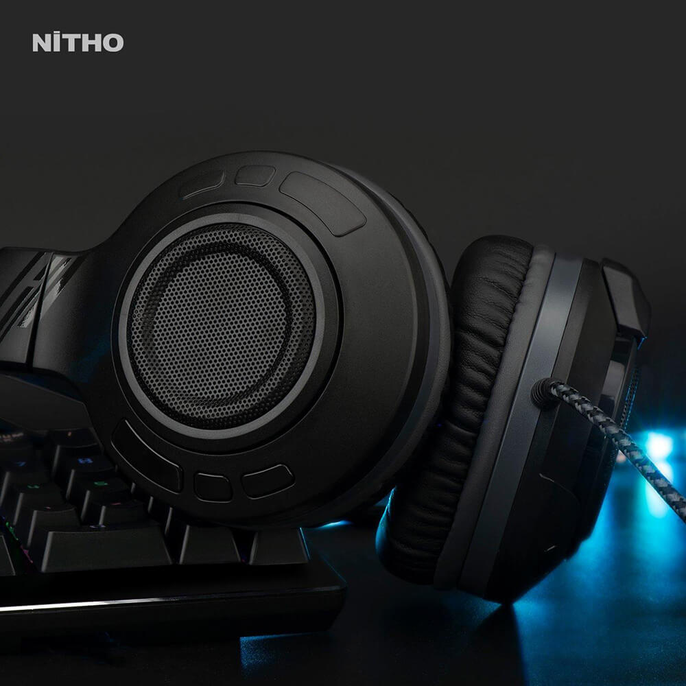 NITHO Headset Gaming Atlas 7.1 Svart