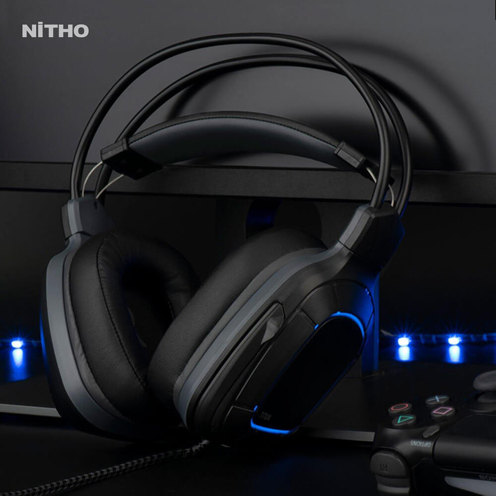 NITHO Headset Gaming Titan 7.1 Svart