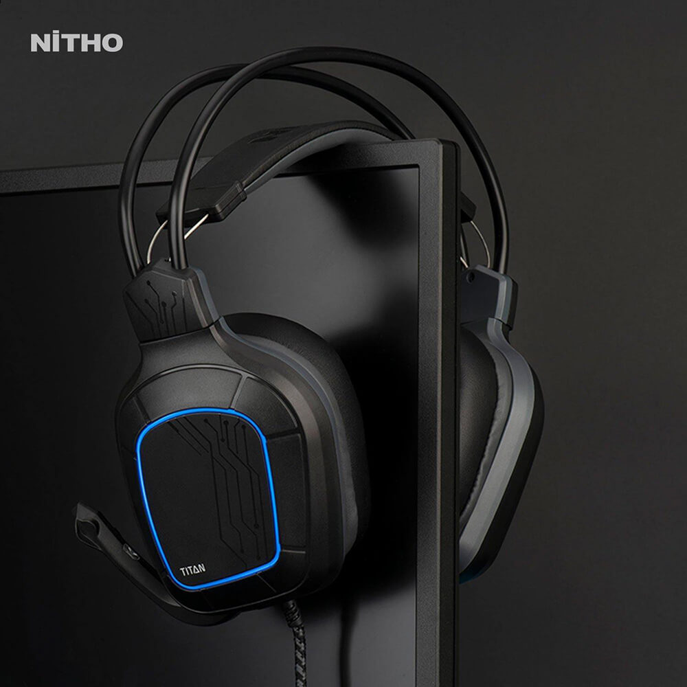 NITHO Headset Gaming Titan 7.1 Svart