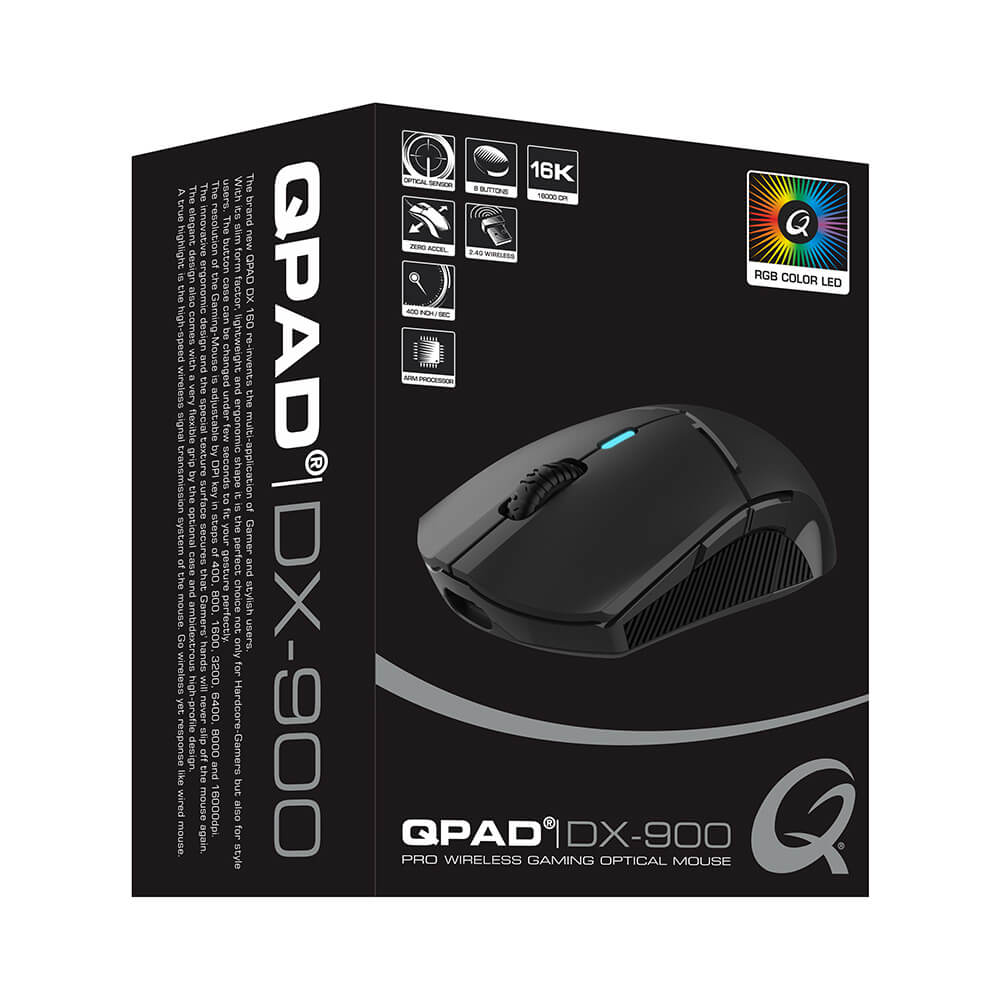QPAD Gamingmus DX900 Svart