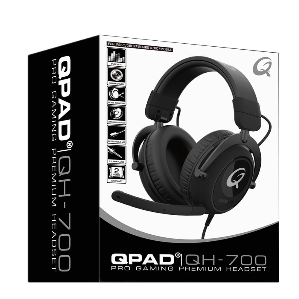 QPAD Gaming Headset QH700 Svart