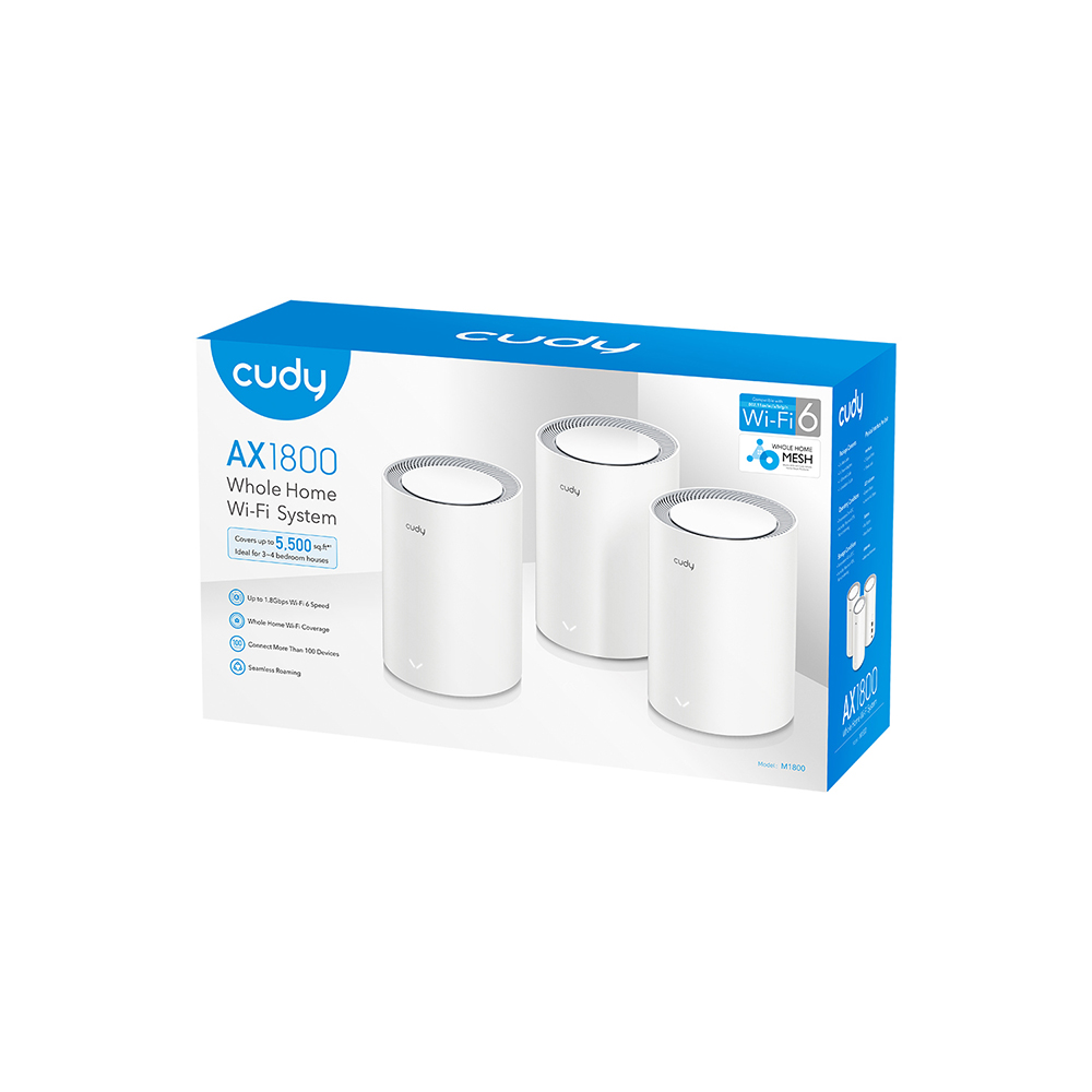 Cudy Mesh Solution M1800 3-pack AX1800 Gigabit Wi-Fi 6 2.5G