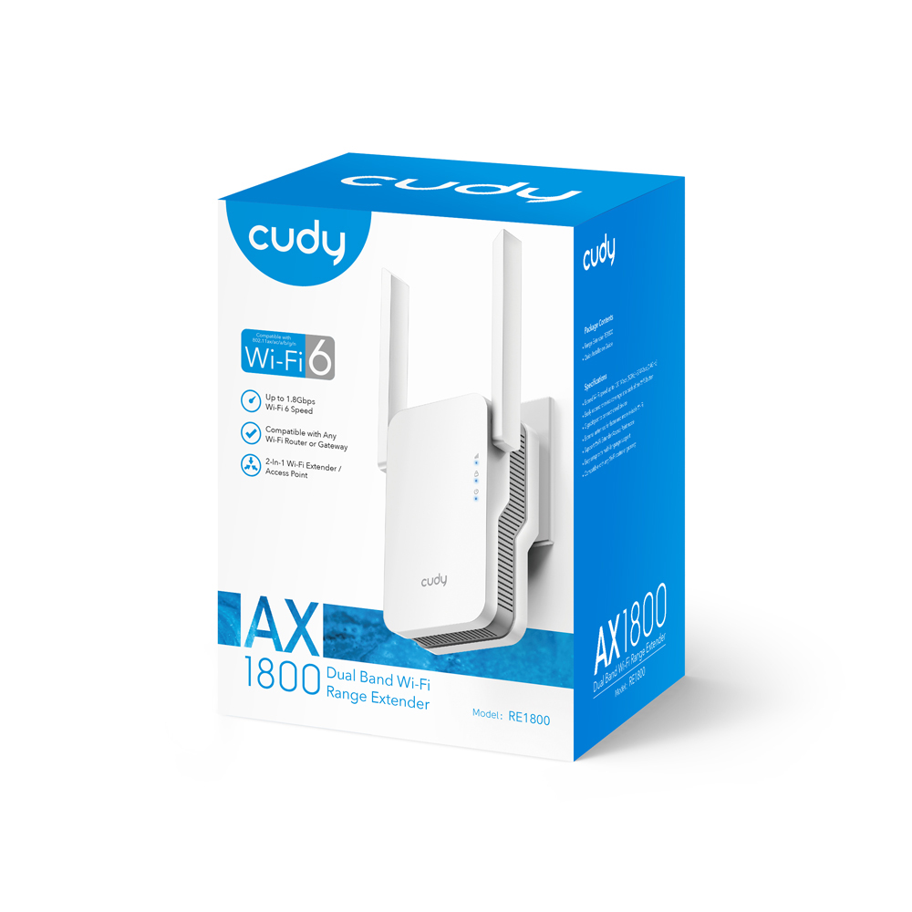 Cudy Wi-Fi Extender RE1800 AX1800 Mesh Vit