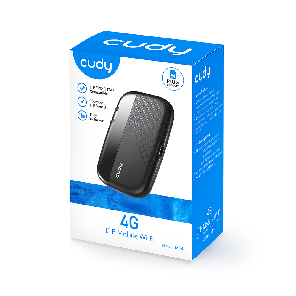 Cudy 4G Router MF4 Cat4 N150 Mobile Svart