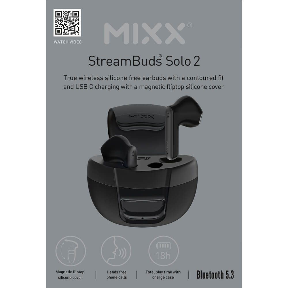 MIXX In-Ear TWS Hrlurar Solo 2 Svart