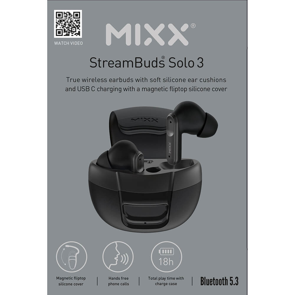 MIXX In-Ear TWS Hrlurar Solo 3 Svart